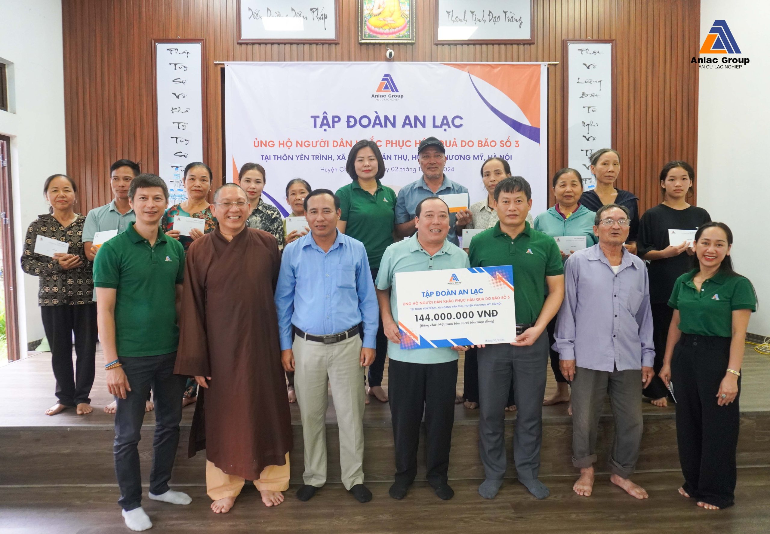 TẬP ĐOÀN AN LẠC HỖ TRỢ NGƯỜI DÂN THÔN YÊN TRÌNH, HUYỆN CHƯƠNG MỸ KHẮC PHỤC HẬU QUẢ SAU BÃO SỐ 3